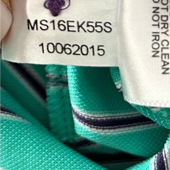 Peter Millar Turquoise Striped Summer Comfort 4 ACC 1929 Polo Shirt Size XL - Picture 9 of 9